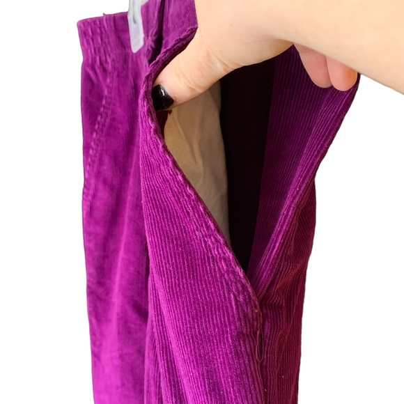 Vintage KORET PLEATED PURPLE CORDUROY PANTS SIZE 12 WOMENS - Picture 7 of 14